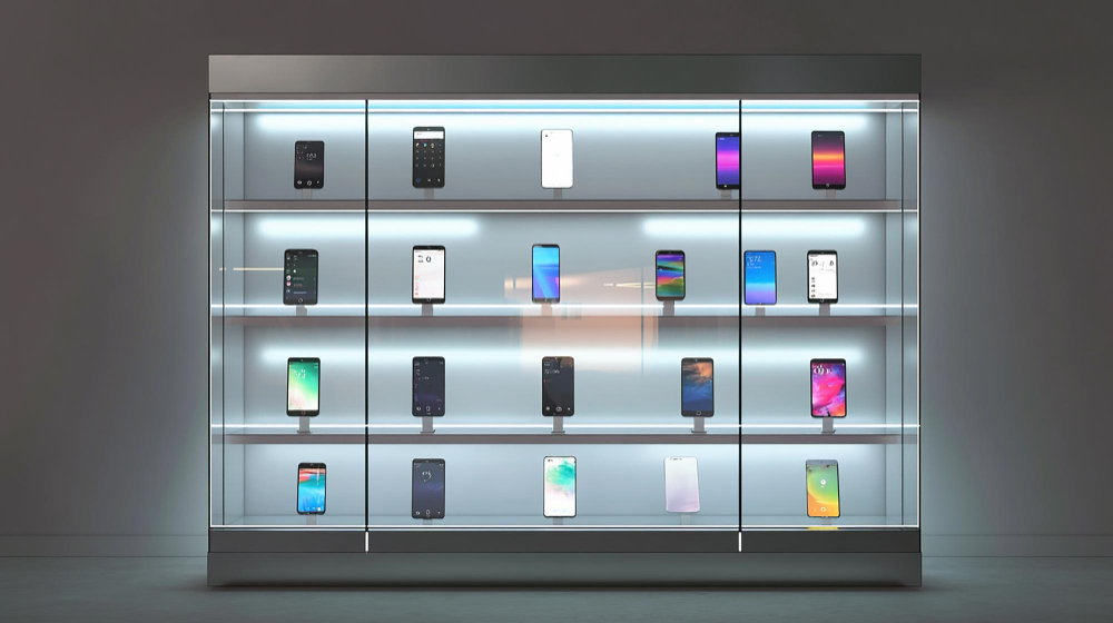 Cep Telefonu ve Aksesuarları İçin Modern Raf Sistemleri
